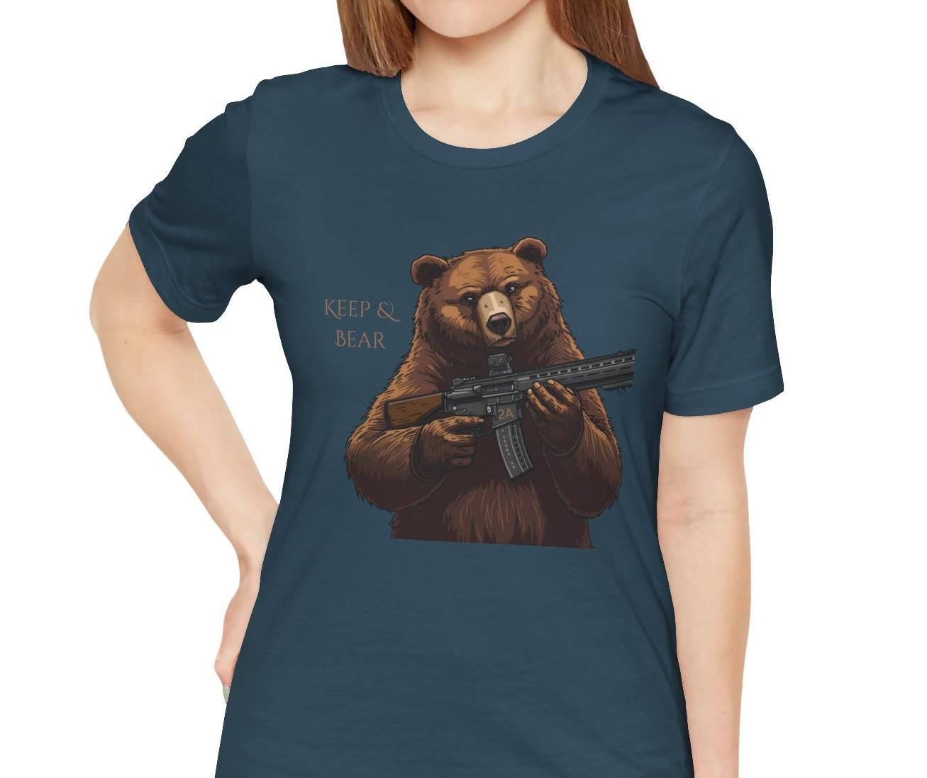 Keep and Bear 2A AR Rifle T-Shirt, Second Amendment Tee for Men and Women