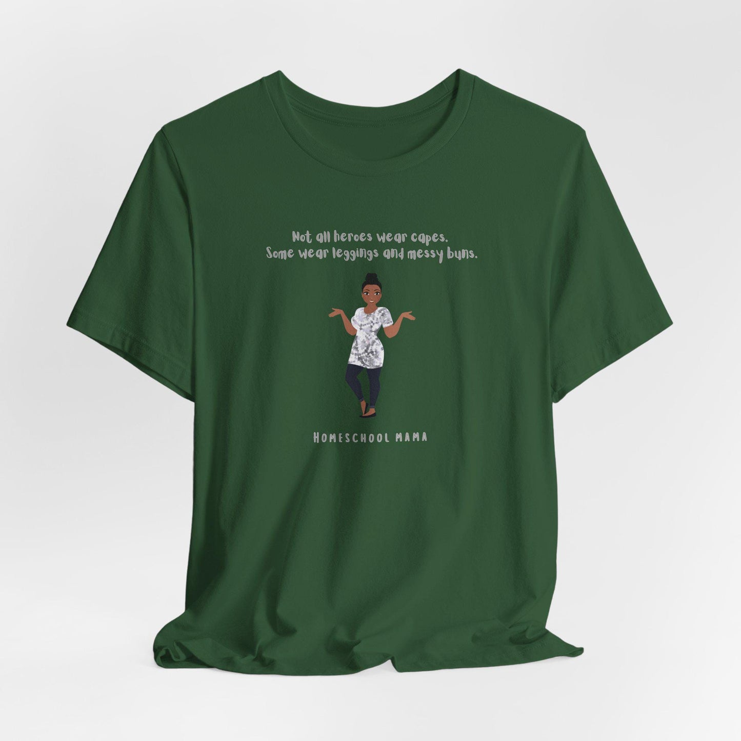 African American Homeschool Mama Hero Jersey Short Sleeve Tee