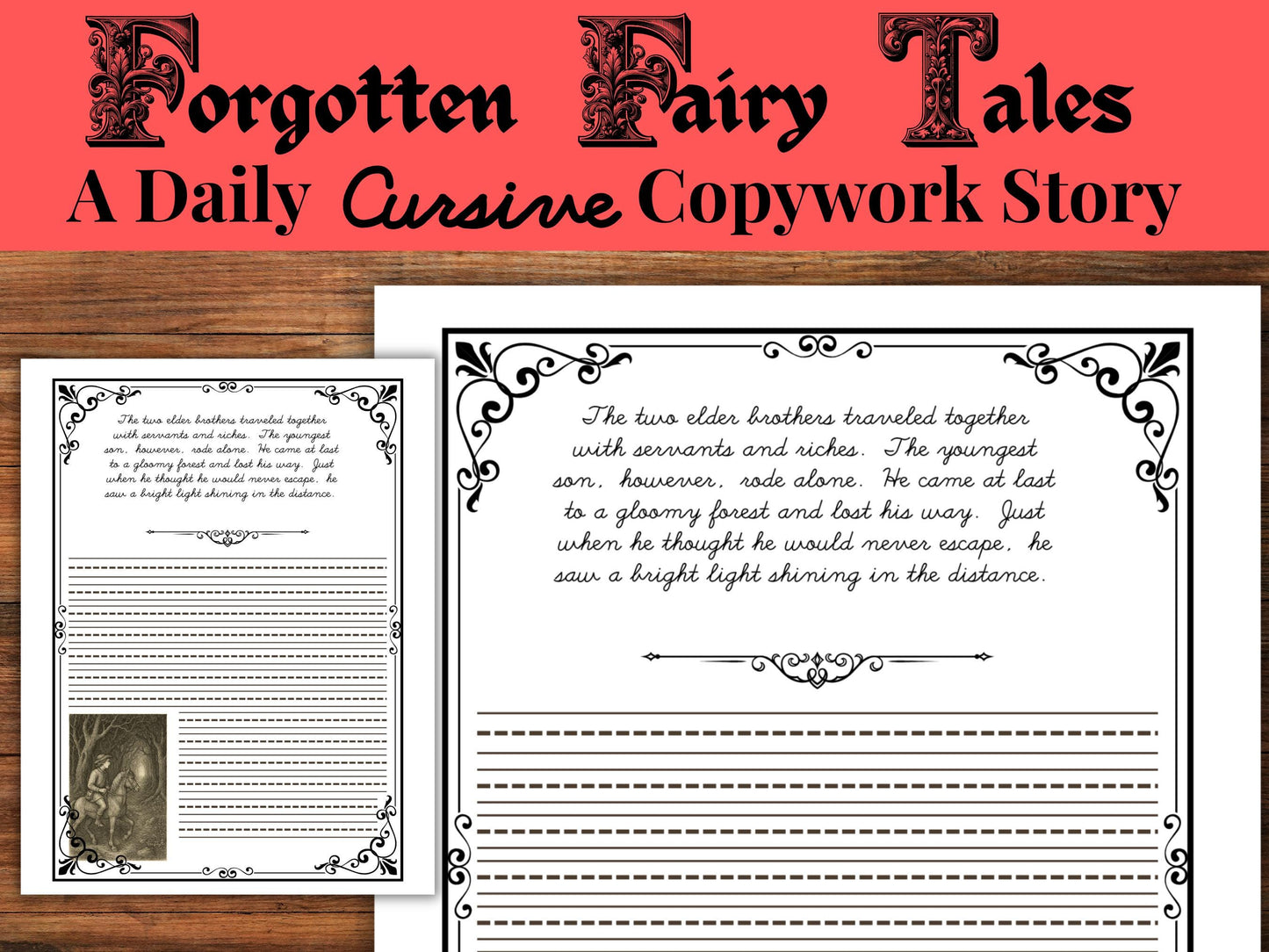 Forgotten Fairy Tales and Fables – The White Cat | Cursive Handwriting Copywork